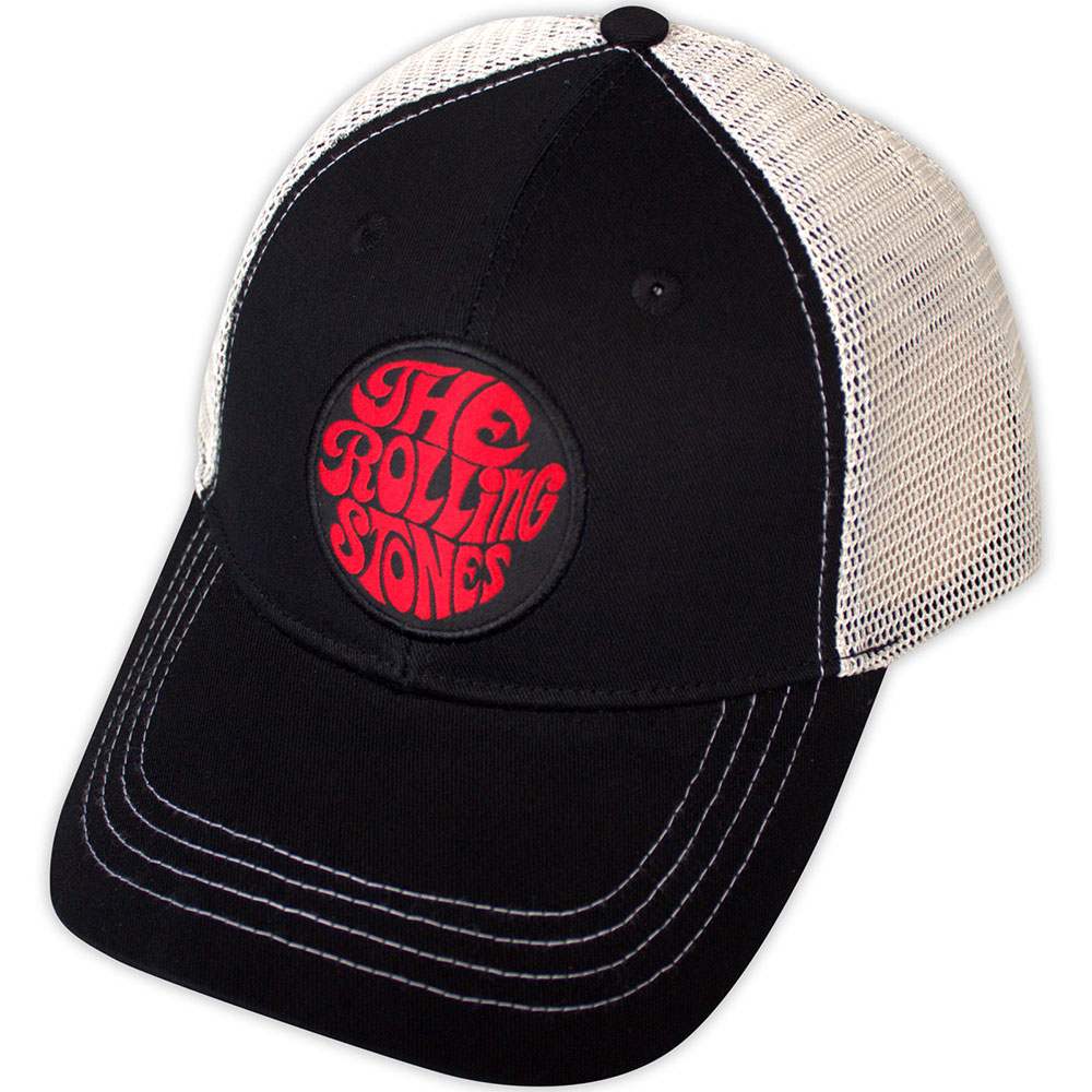 The Rolling Stones - 70s Logo Emblem Trucker cap - Black/Grey